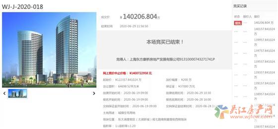 26.6亿！吴江太湖新城宅地破中止成交！